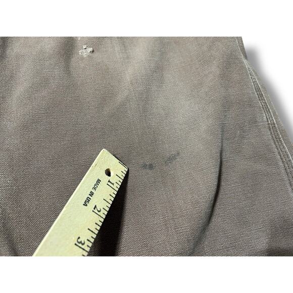 Vintage Faded Carhartt B11 CHT Canvas Pant 37x28 Brown Dungaree Wide Workwear - Picture 4 of 12
